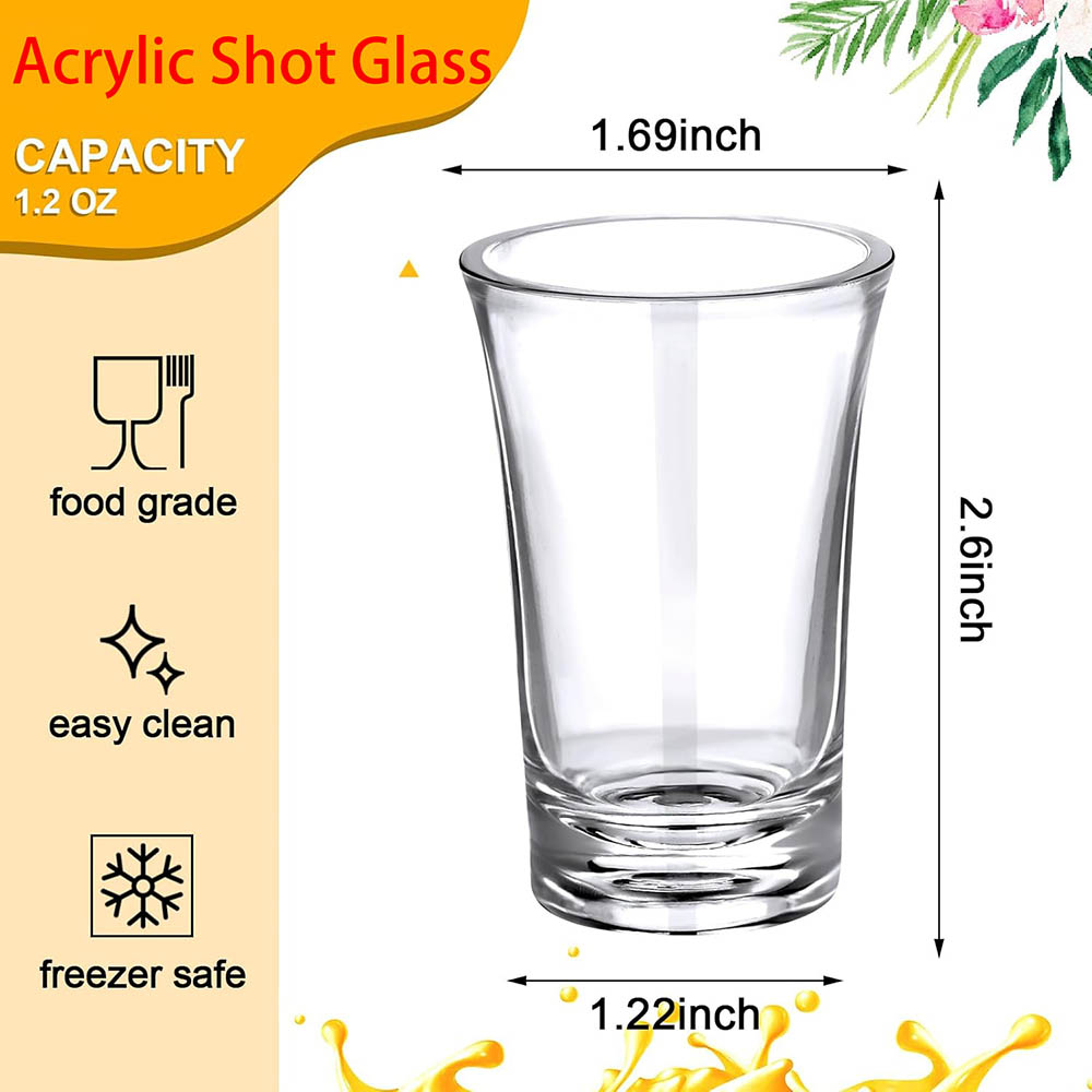 1.2oz Acrylic Shot Glass Bulk  - đánh giá và giá Espresso Shot Glass