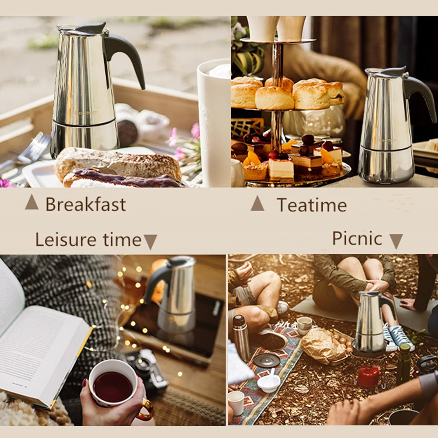 4/6/9 ly Moka nồi Caffe máy Es - đánh giá và giá Coffee Equipment Set